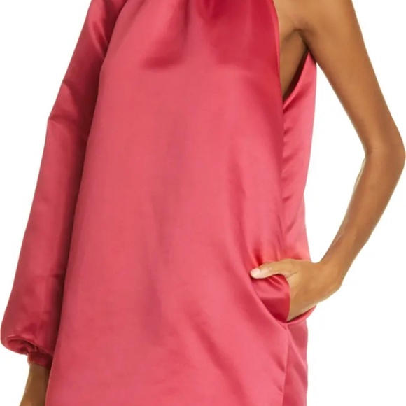 Kimberly Goldson Marsh One Shoulder Satin Dress/Blouse - Picture 1 of 15